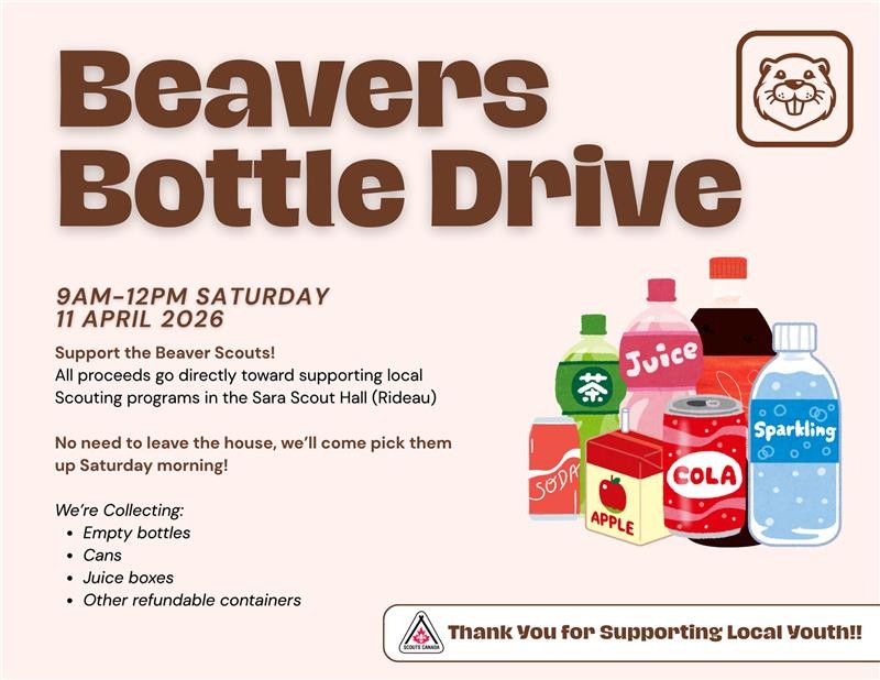 Scouts Bottle Drive – Saturday April 11
