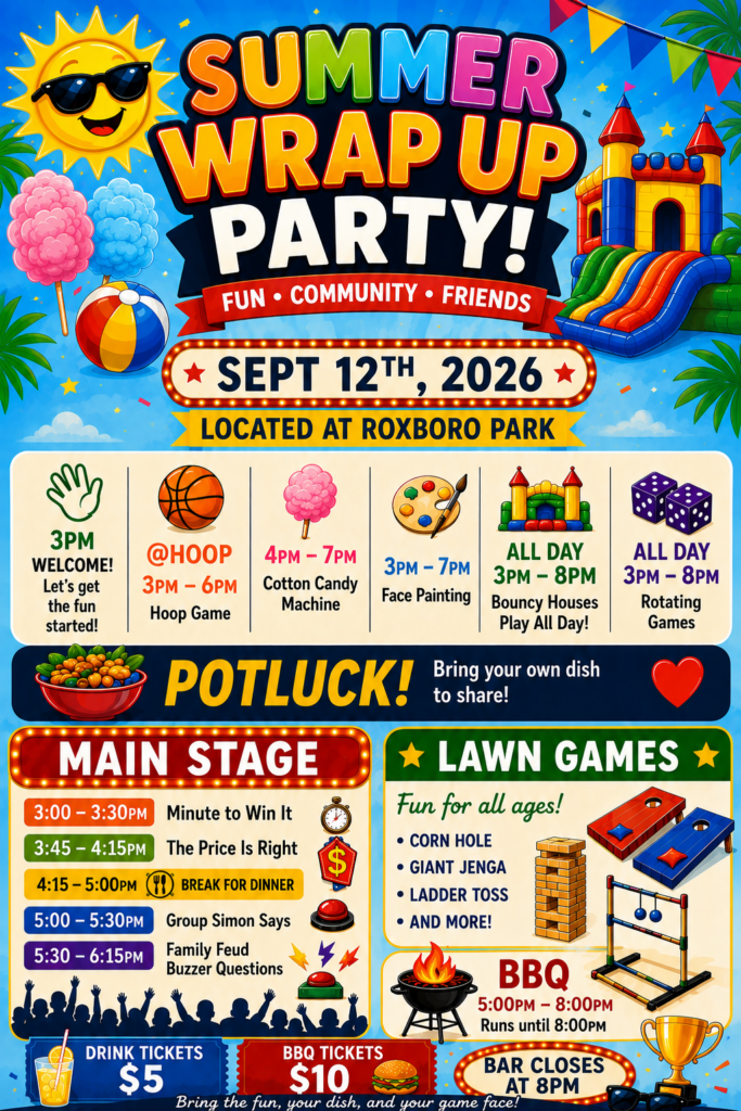 Summer Wrap Up Party – September 12